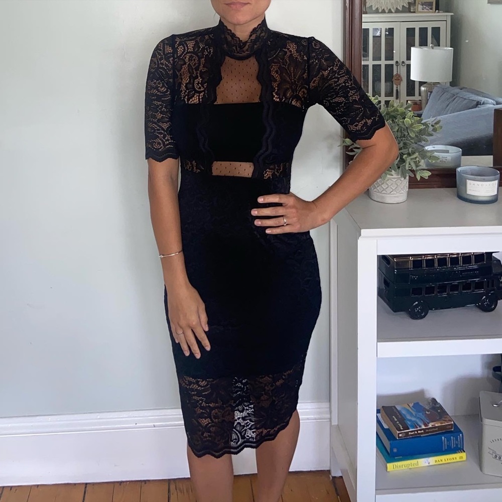 Black lace dress